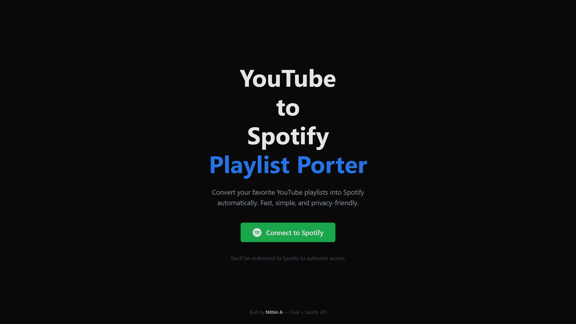 Yt2Spotify Playlist Converter